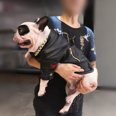 Pet Fashion Brand Motorcycle Leather Clothing