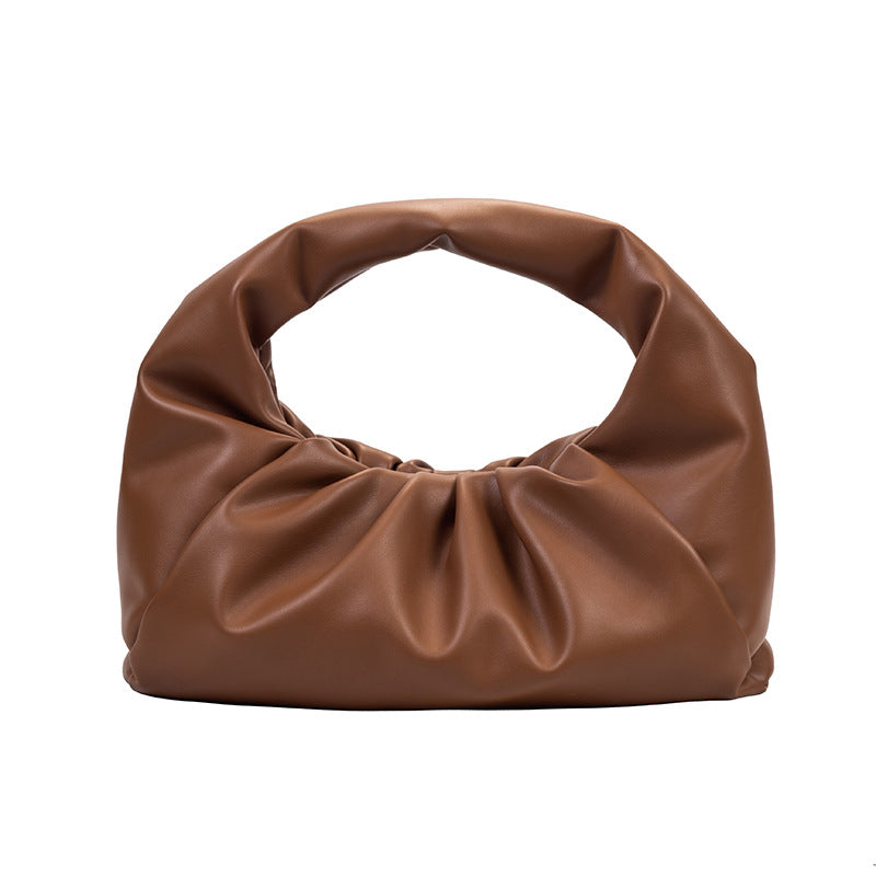 Women's Leather Single Shoulder Cloud Bag