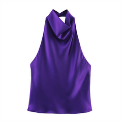 Satin Halter Neck Dress