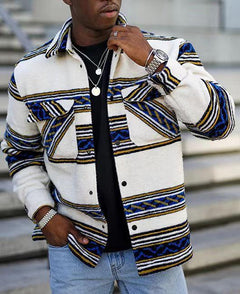3D Printed Men's Lapel Fashion Jacket