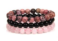 Men's Natural Stone Bead Bracelet