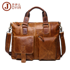 Men's Leather Briefcase with Handle
