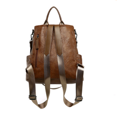 Fashionable Women's Textured Leather Backpack