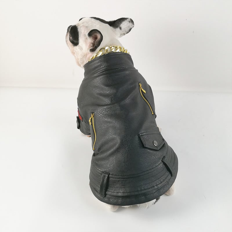 Pet Fashion Brand Motorcycle Leather Clothing