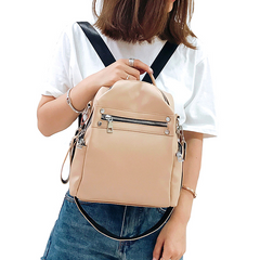 Women's Casual Soft Leather Backpack
