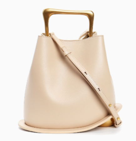 Women's Cowhide Leather Bucket Bag