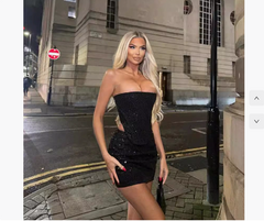 Women's Rhinestone Beaded Dress