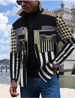 3D Printed Men's Lapel Fashion Jacket