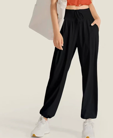 Women's Loose Fit Harem Pants with Pockets for Yoga