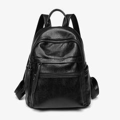 Large Capacity Women's Soft Leather Backpack