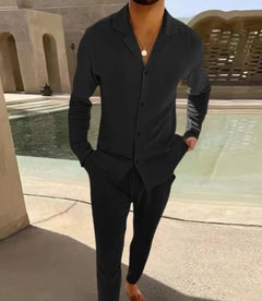 Men's Casual Lapel Suit Set