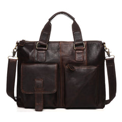 Men's Leather Briefcase with Handle
