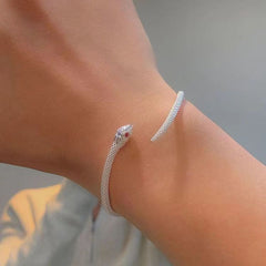 Women's Silver Snake Bracelet