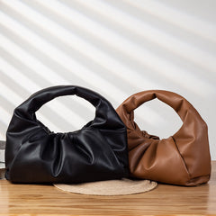 Women's Leather Single Shoulder Cloud Bag