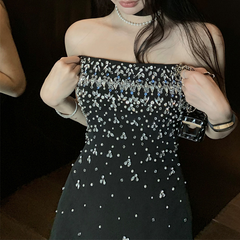 Women's Rhinestone Beaded Dress