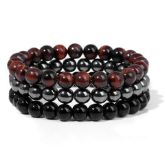 Men's Natural Stone Bead Bracelet