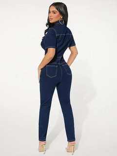 Women's Skinny Denim Jumpsuit